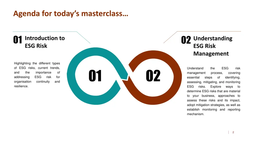 agenda for today s masterclass