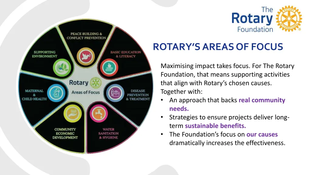 rotary s areas of focus