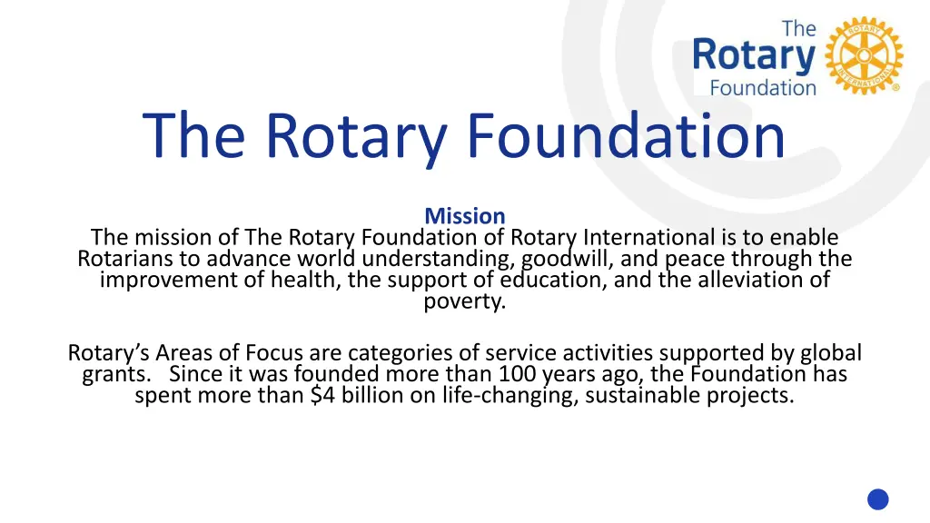 the rotary foundation