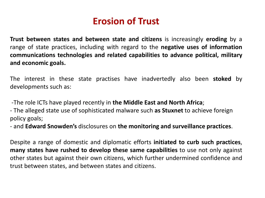 erosion of trust