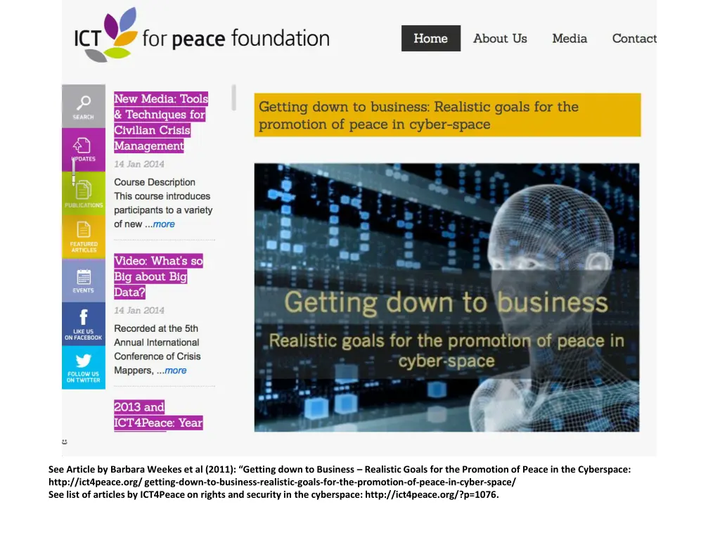 see article by barbara weekes et al 2011 getting
