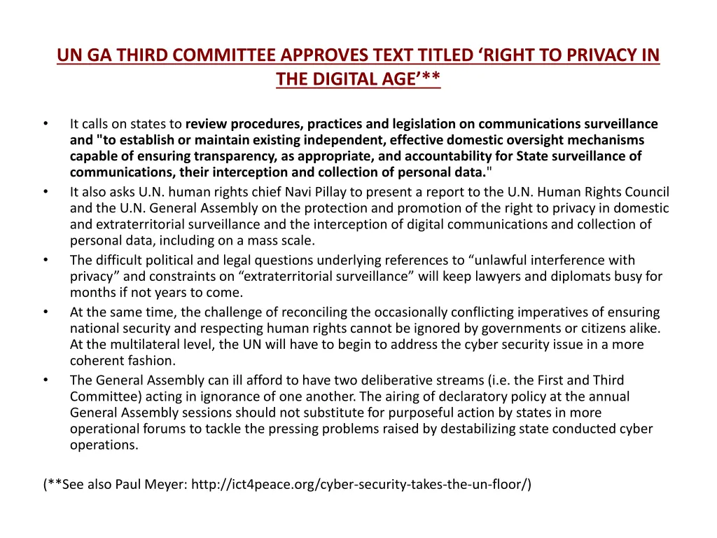 un ga third committee approves text titled right