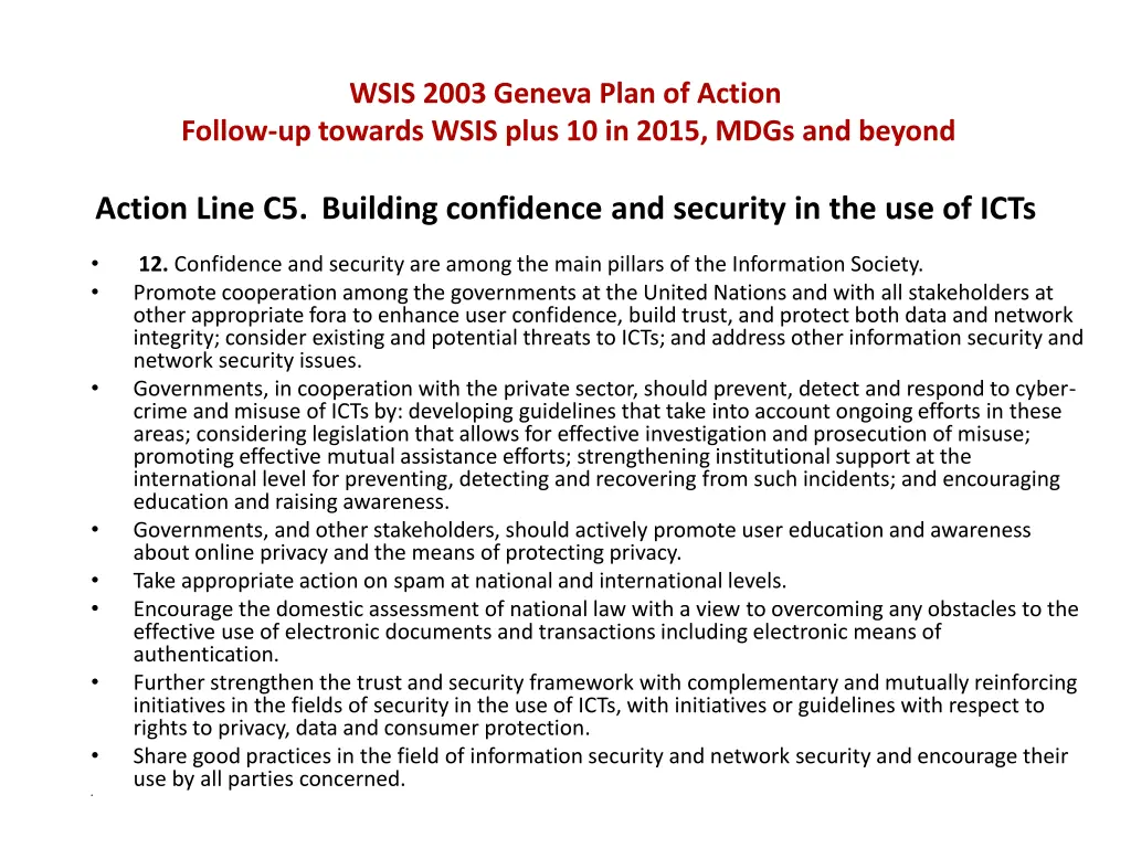 wsis 2003 geneva plan of action follow up towards