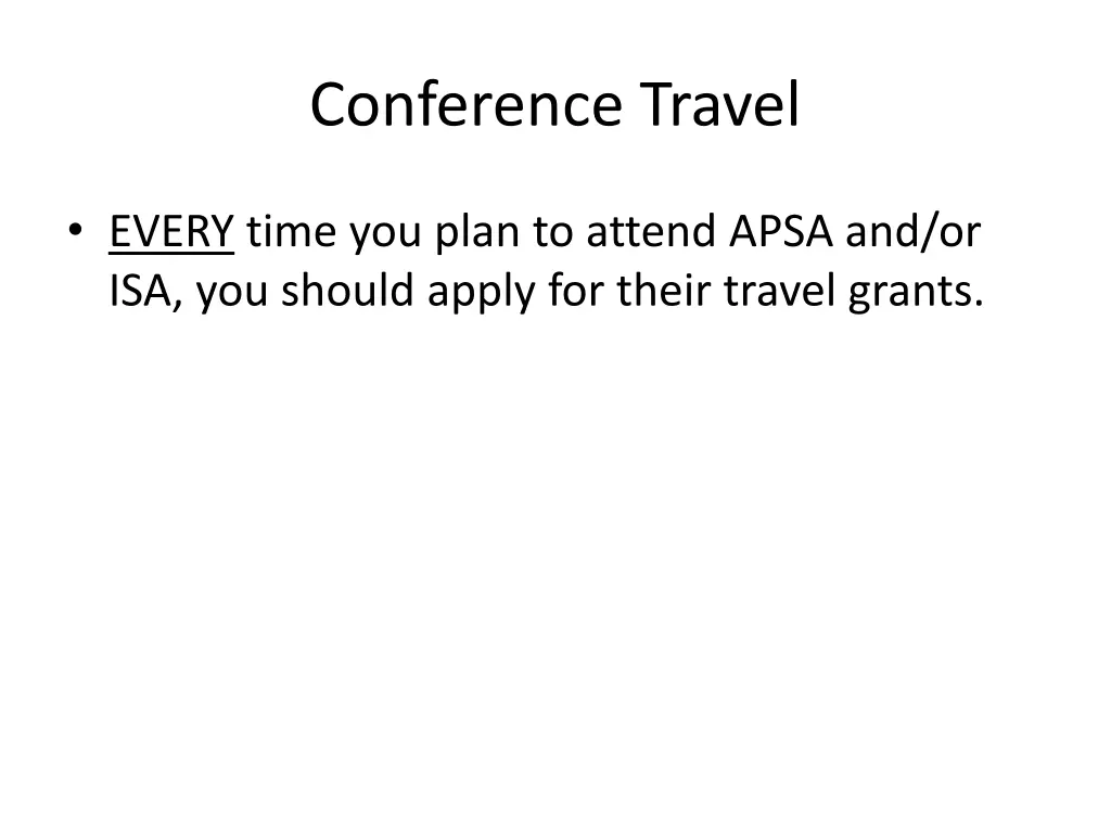 conference travel