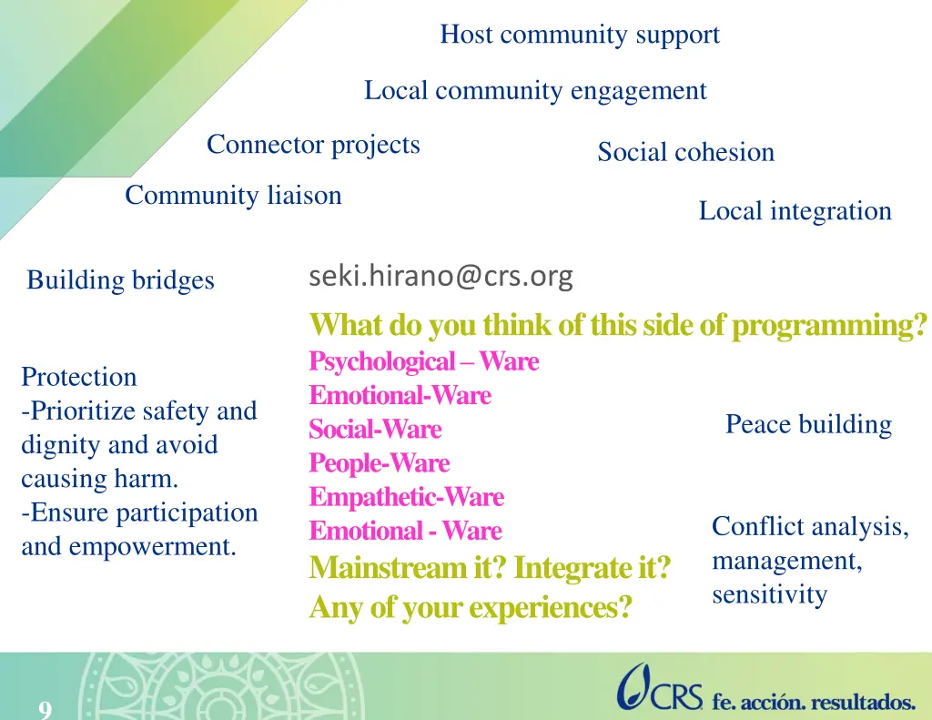 host community support