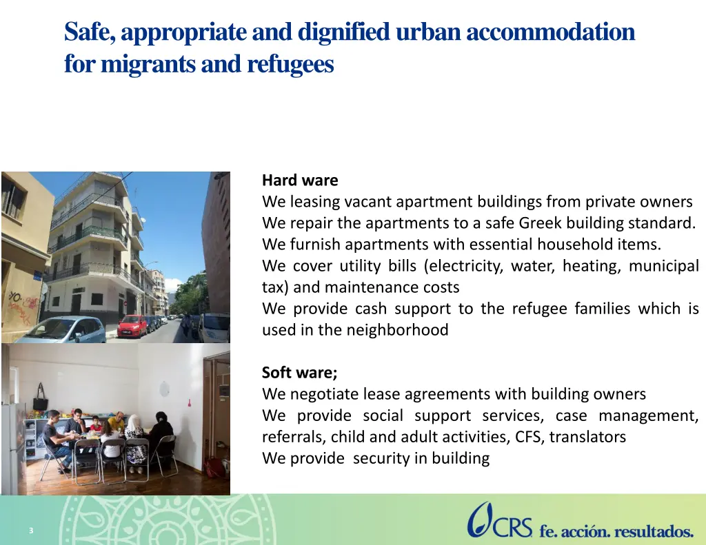 safe appropriate and dignified urban