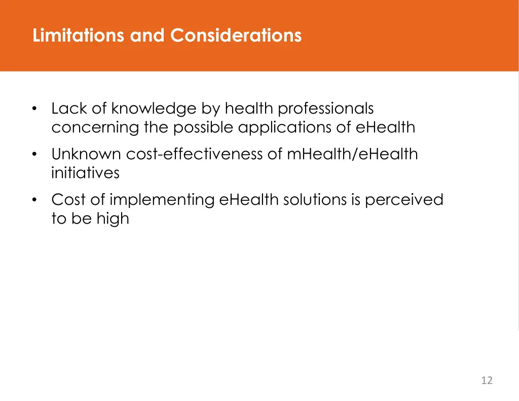 limitations and considerations