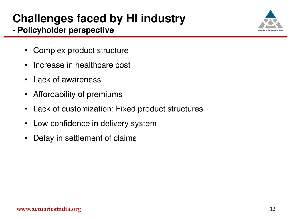 challenges faced by hi industry policyholder