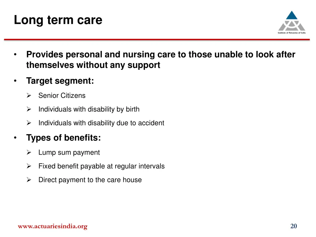long term care