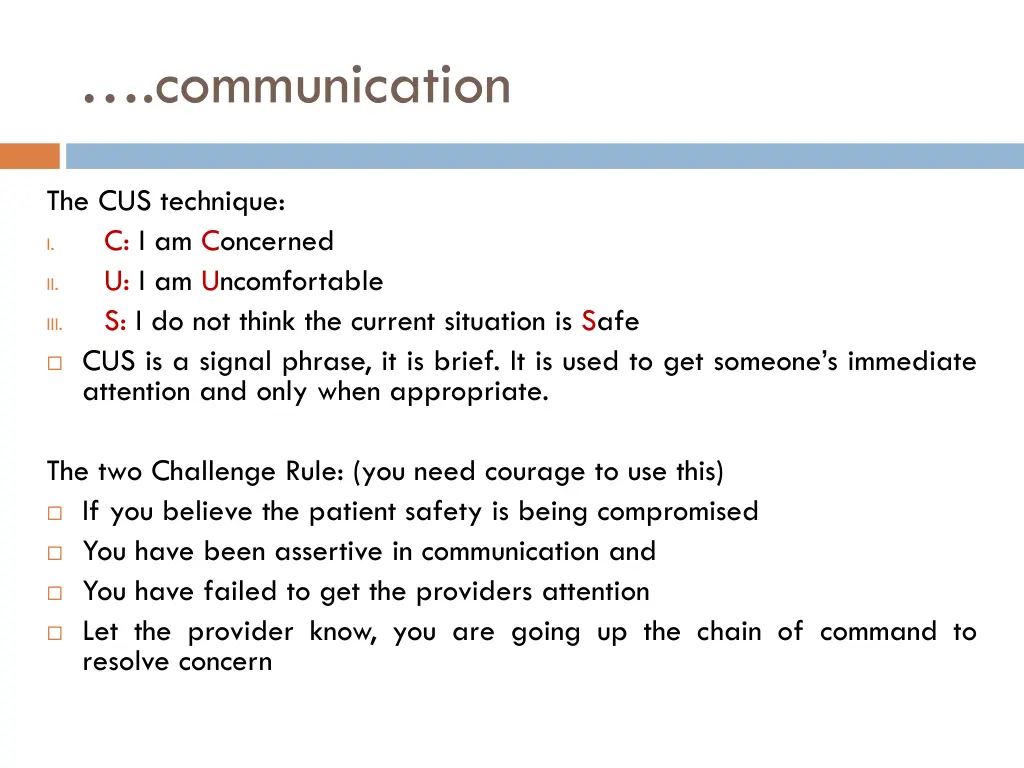 communication