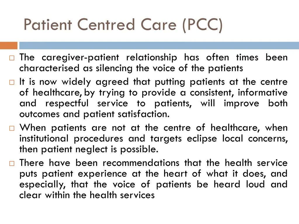 patient centred care pcc