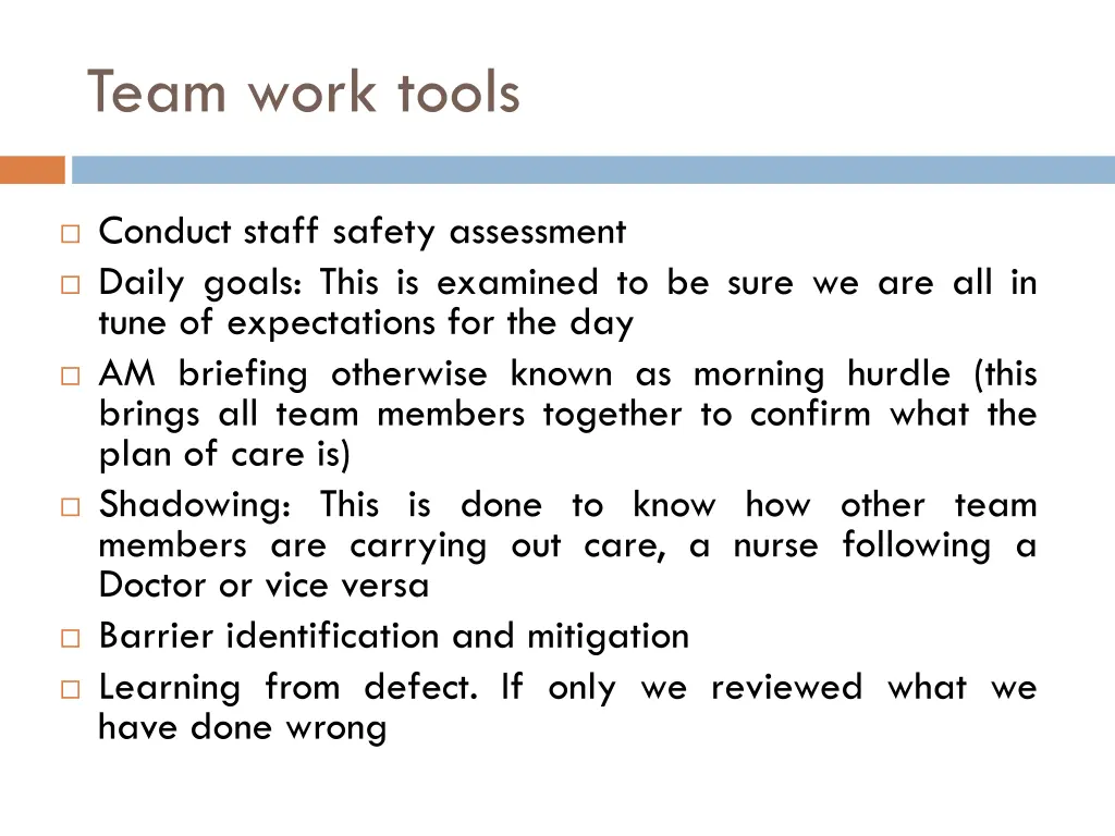 team work tools