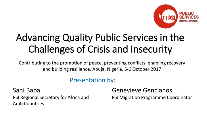 advancing quality public services