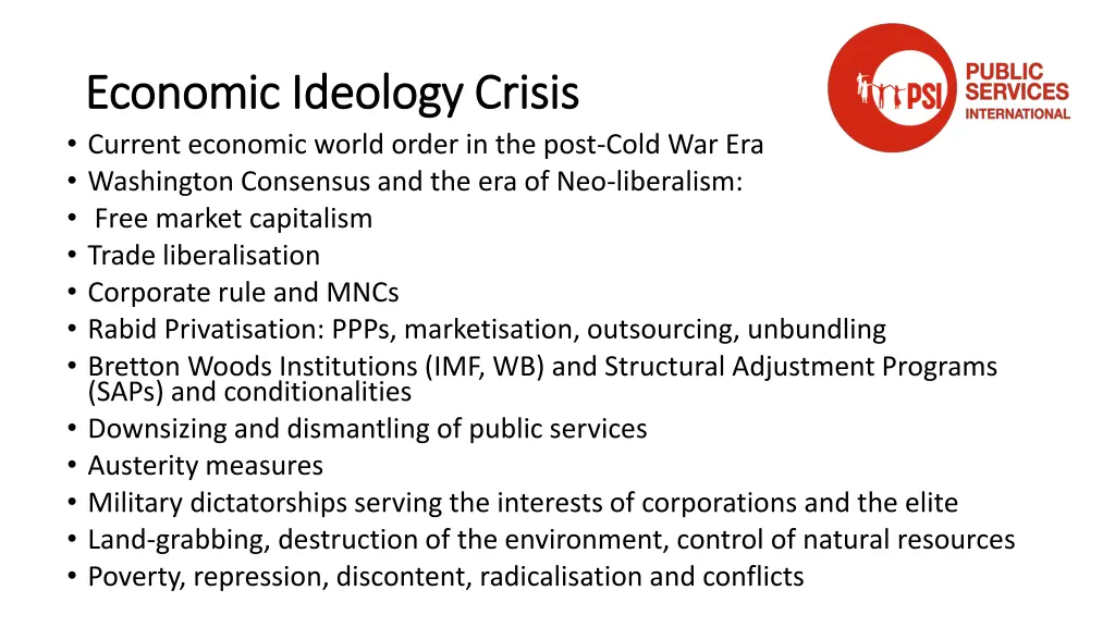 economic ideology crisis economic ideology crisis