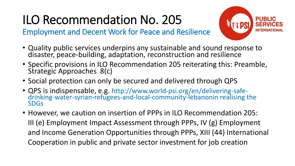 ilo recommendation no 205 ilo recommendation