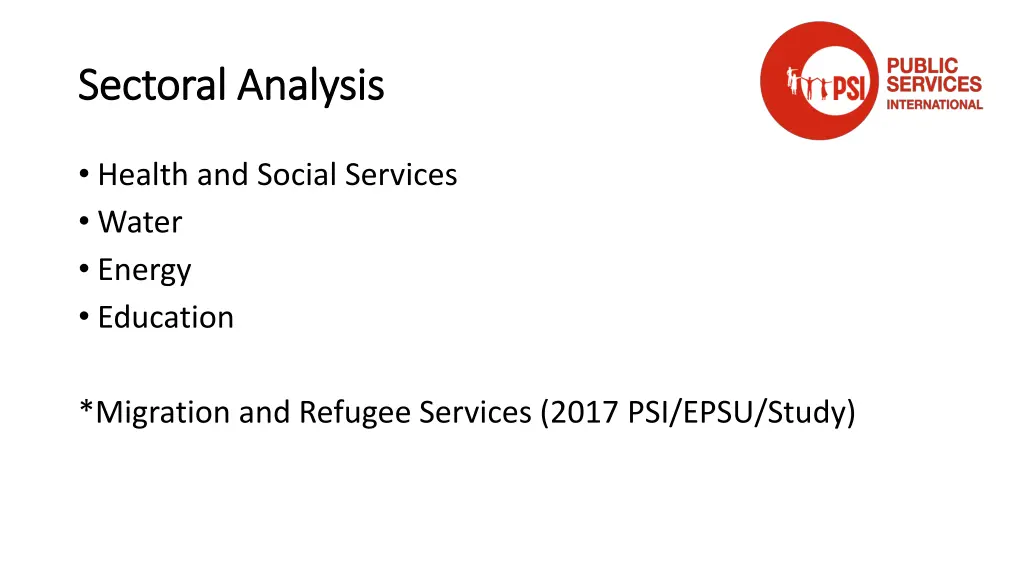 sectoral analysis sectoral analysis