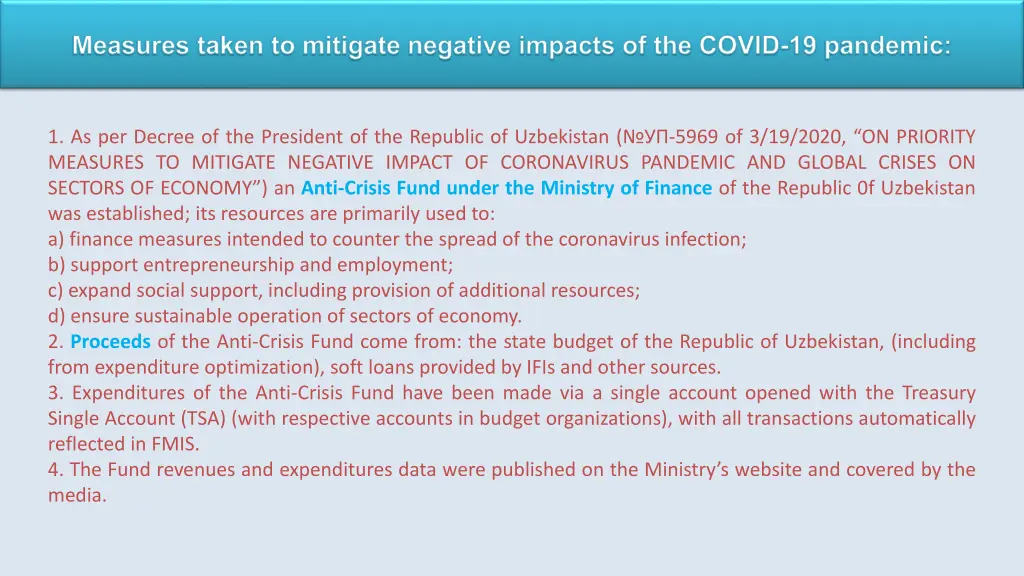 measures taken to mitigate negative impacts