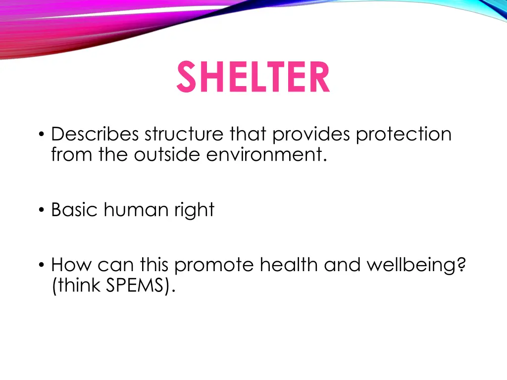 shelter