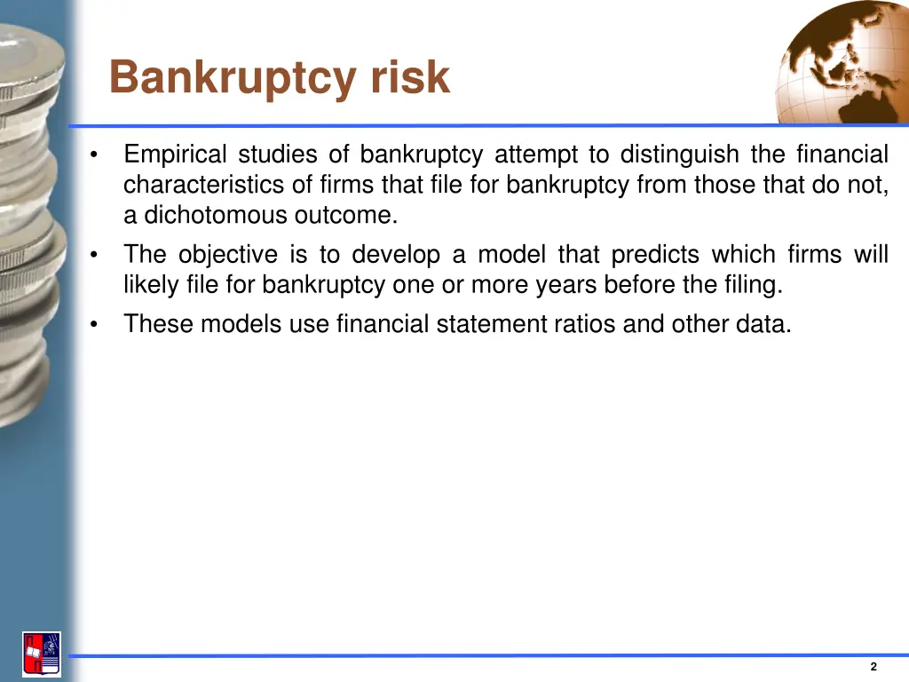 bankruptcy risk