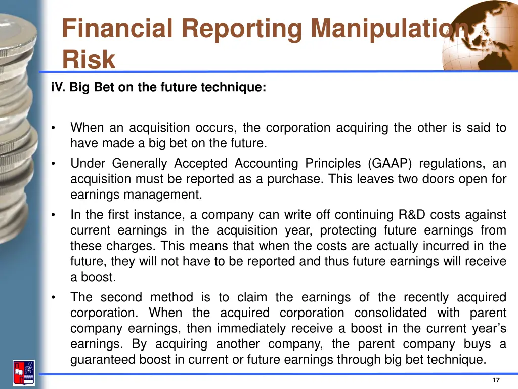 financial reporting manipulation risk 3