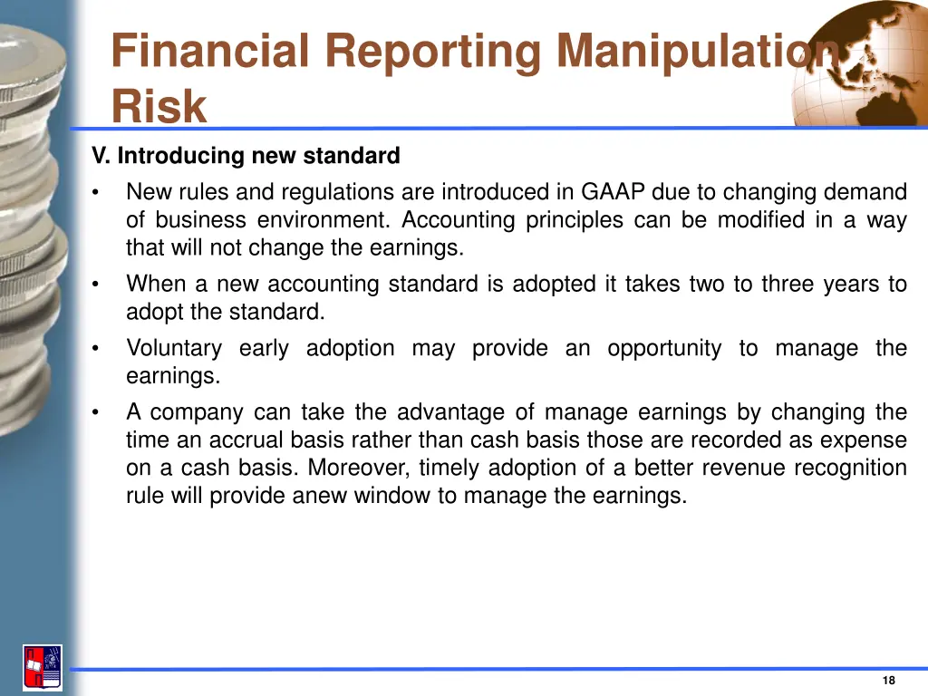 financial reporting manipulation risk 4
