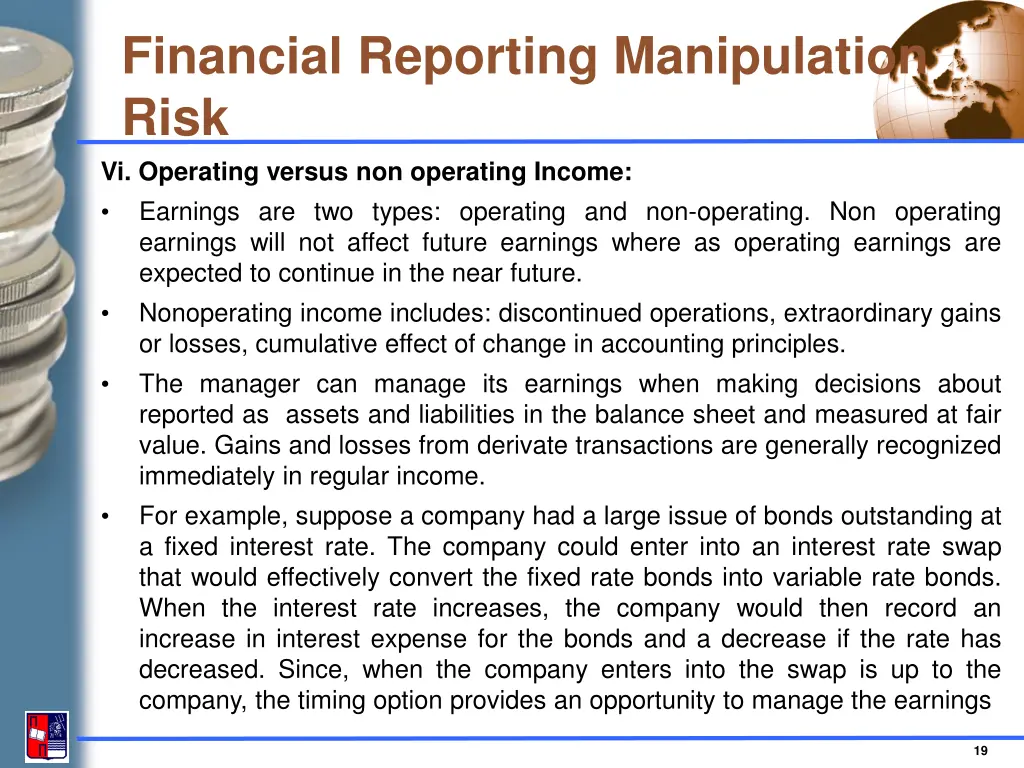 financial reporting manipulation risk 5