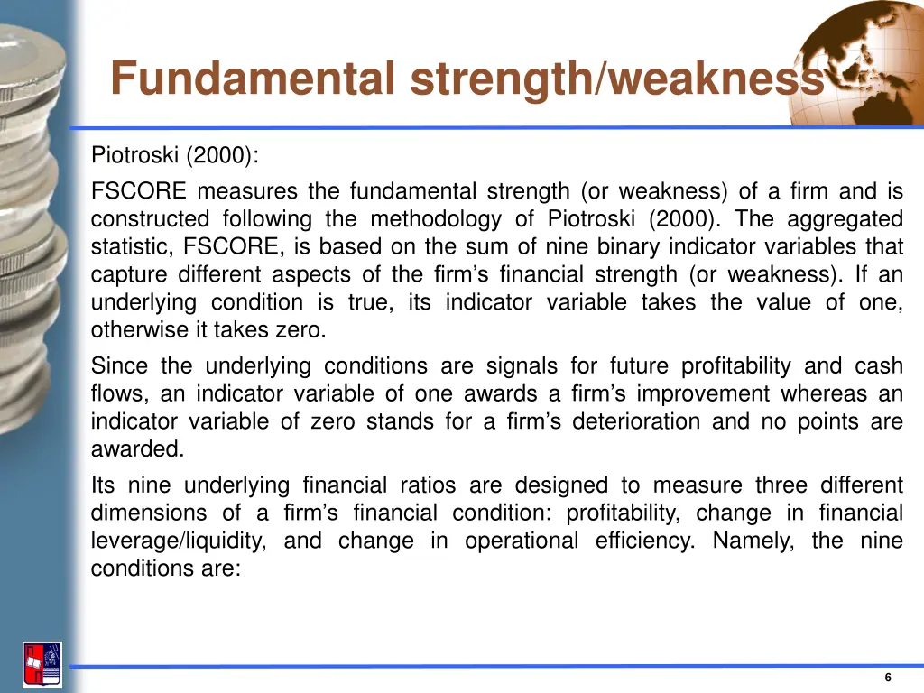 fundamental strength weakness