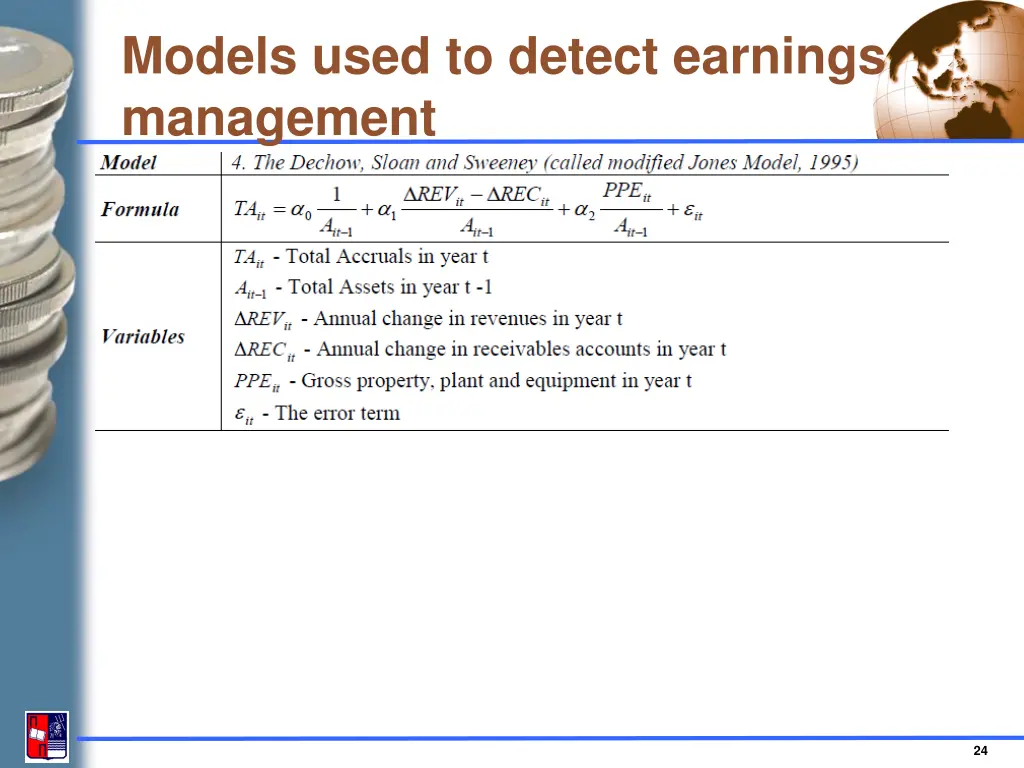 models used to detect earnings management 2