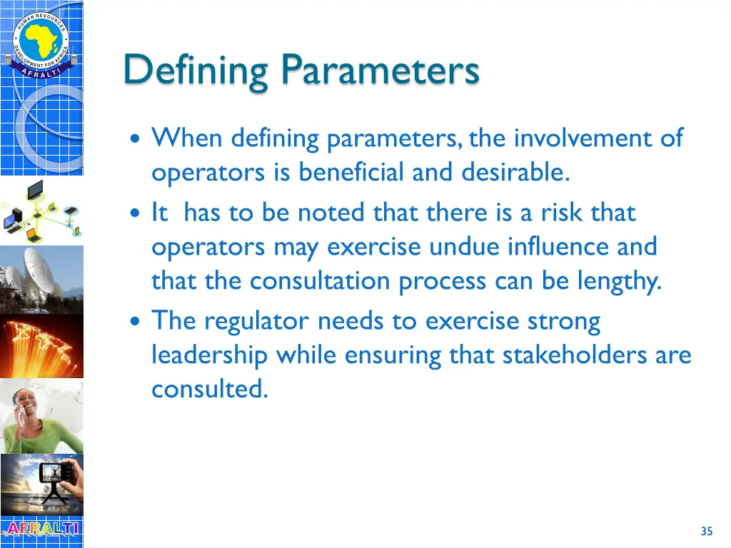 defining parameters