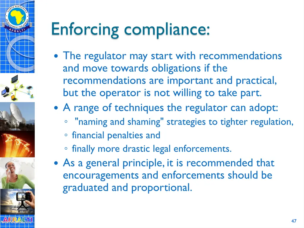 enforcing compliance