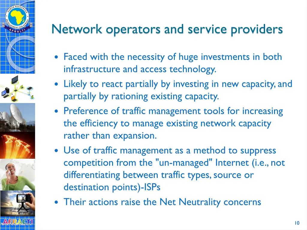 network operators and service providers