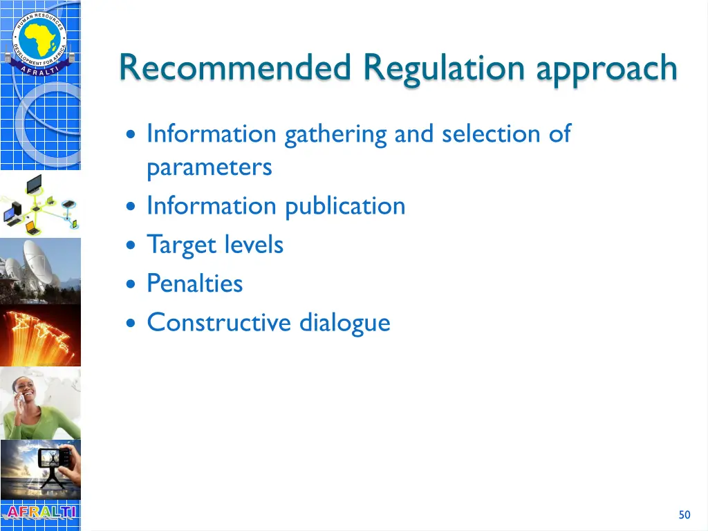 recommended regulation approach