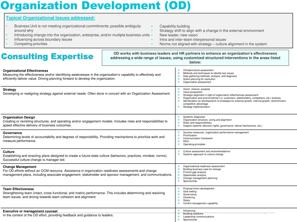 organization development od typical