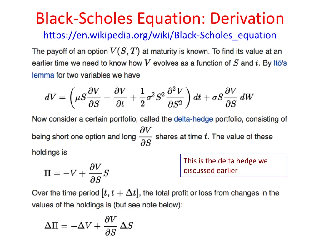 black scholes equation derivation https 1