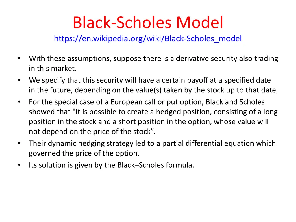 black scholes model https en wikipedia org wiki