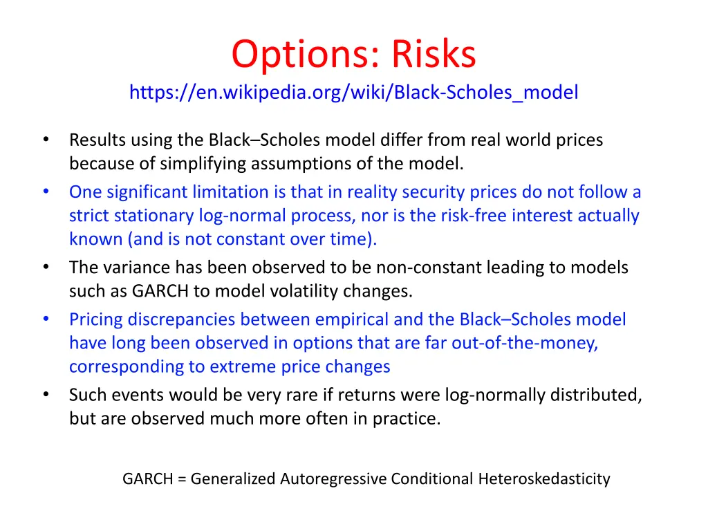 options risks https en wikipedia org wiki black 1