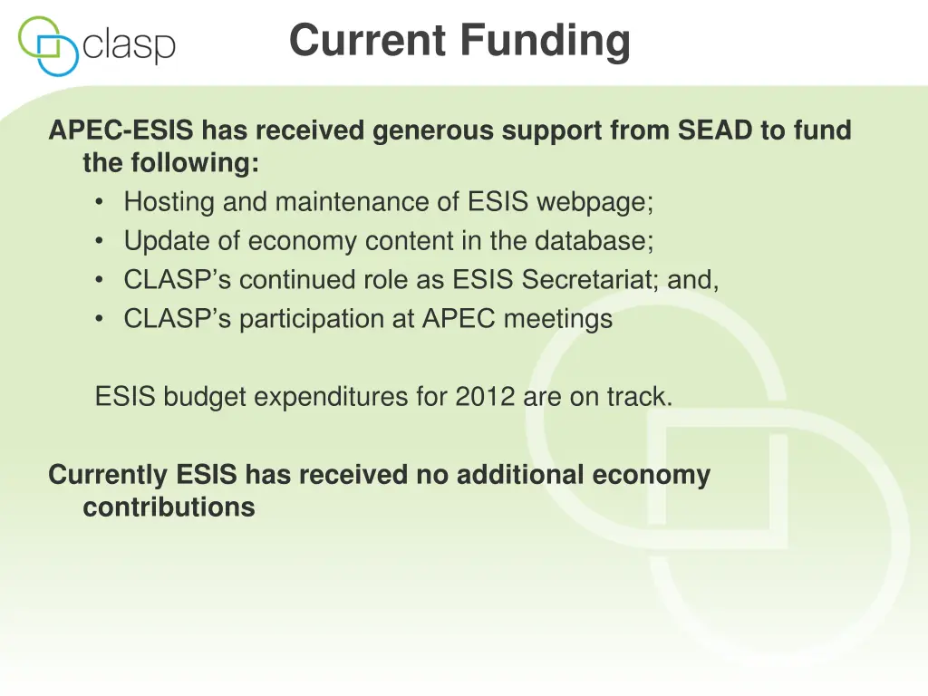 current funding