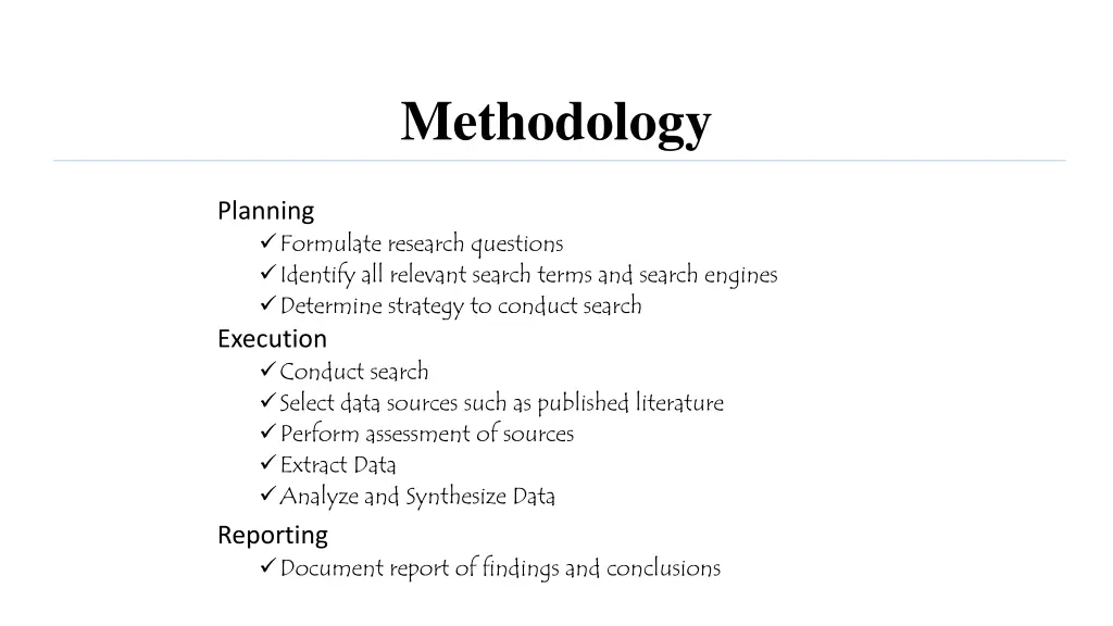 methodology