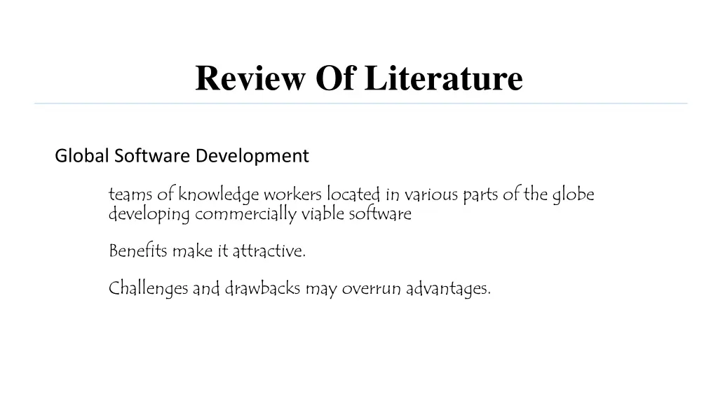 review of literature