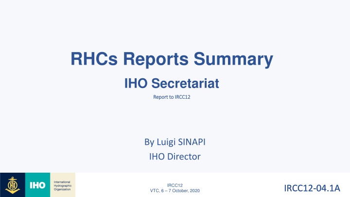 rhcs reports summary iho secretariat