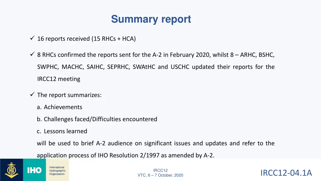 summary report