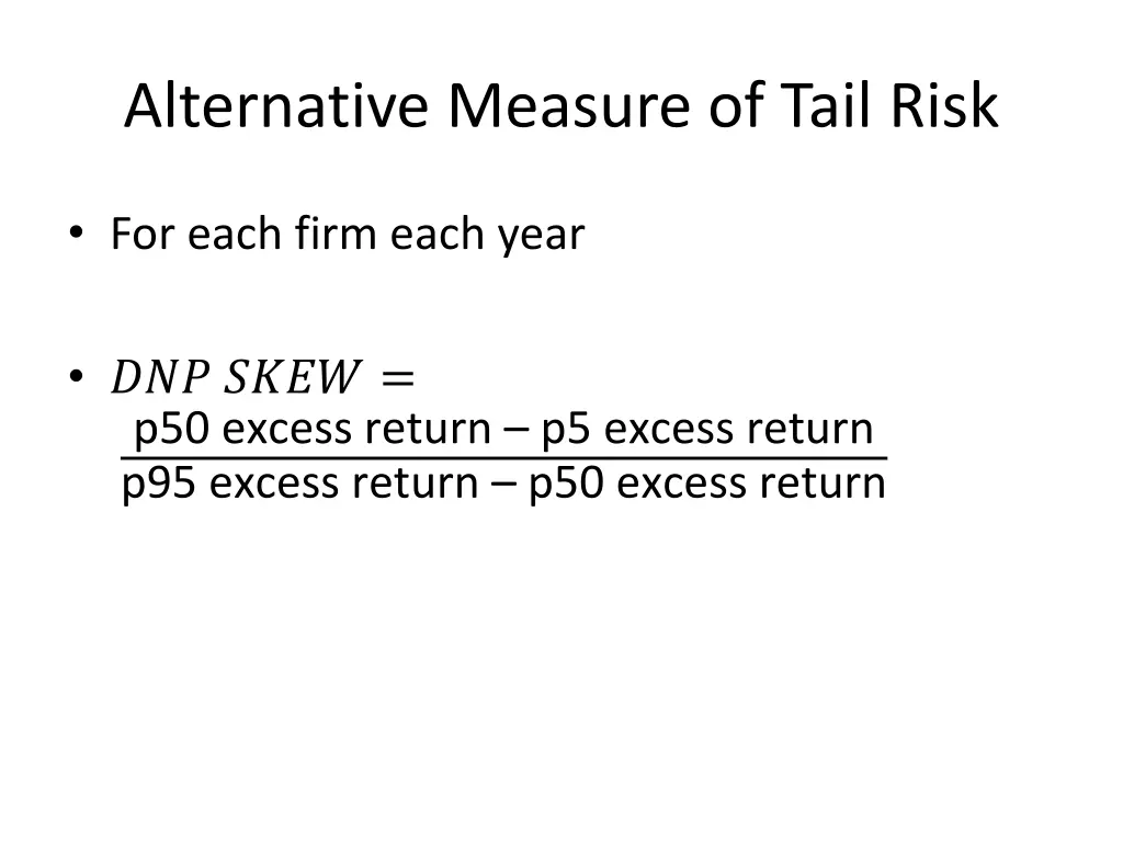 alternative measure of tail risk 2