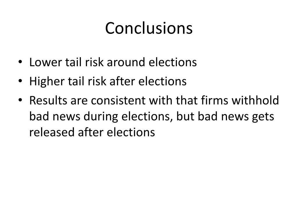 conclusions