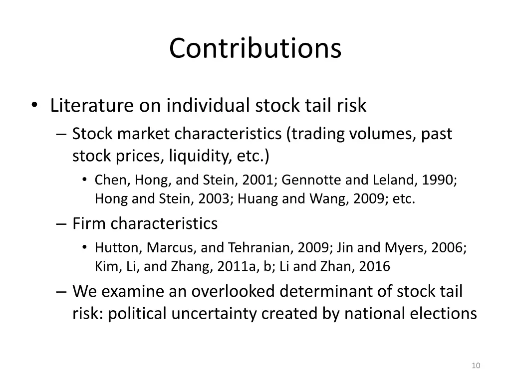 contributions