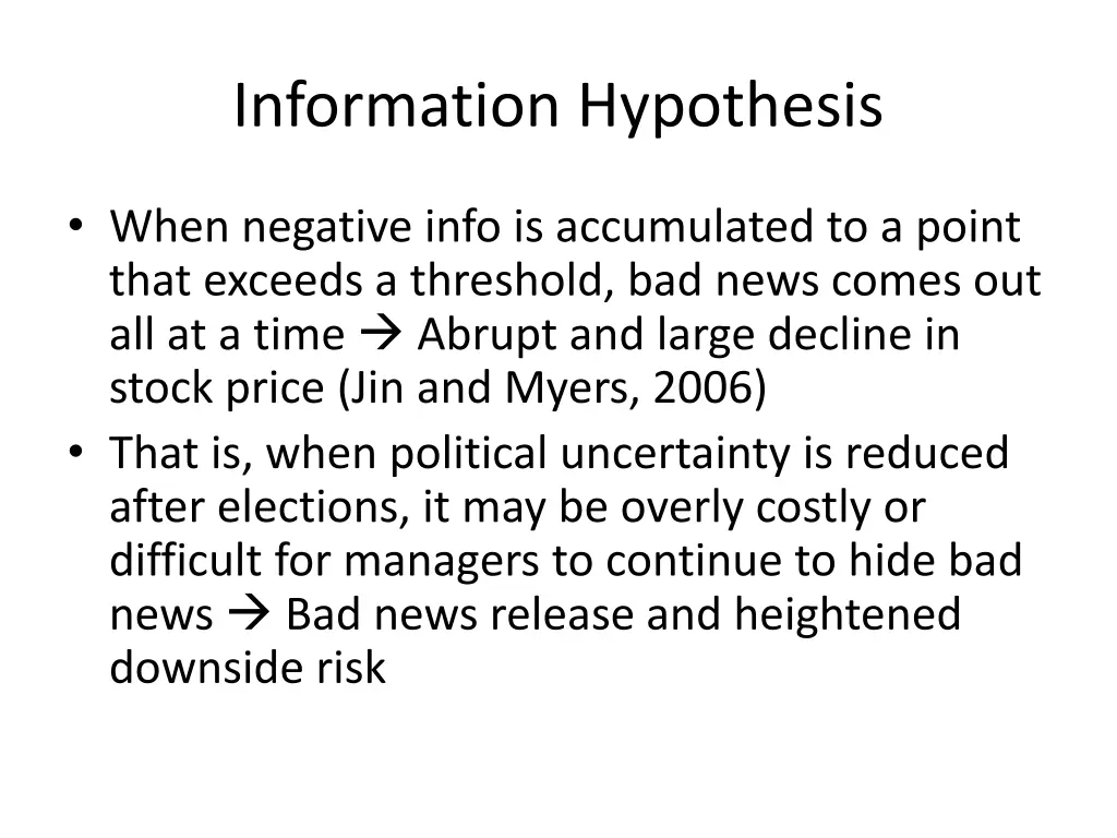information hypothesis 2