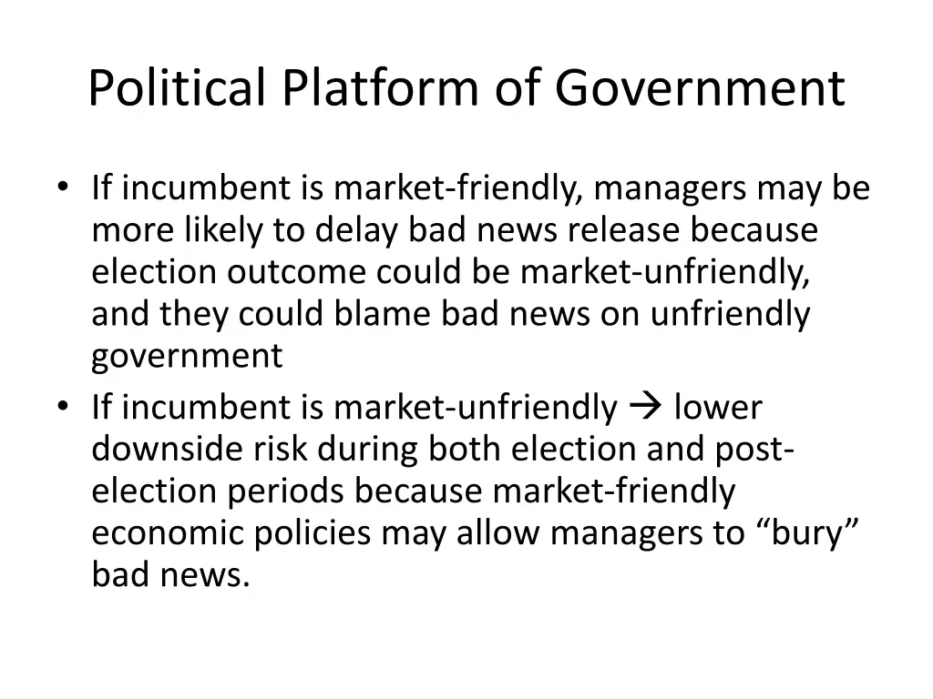 political platform of government 1