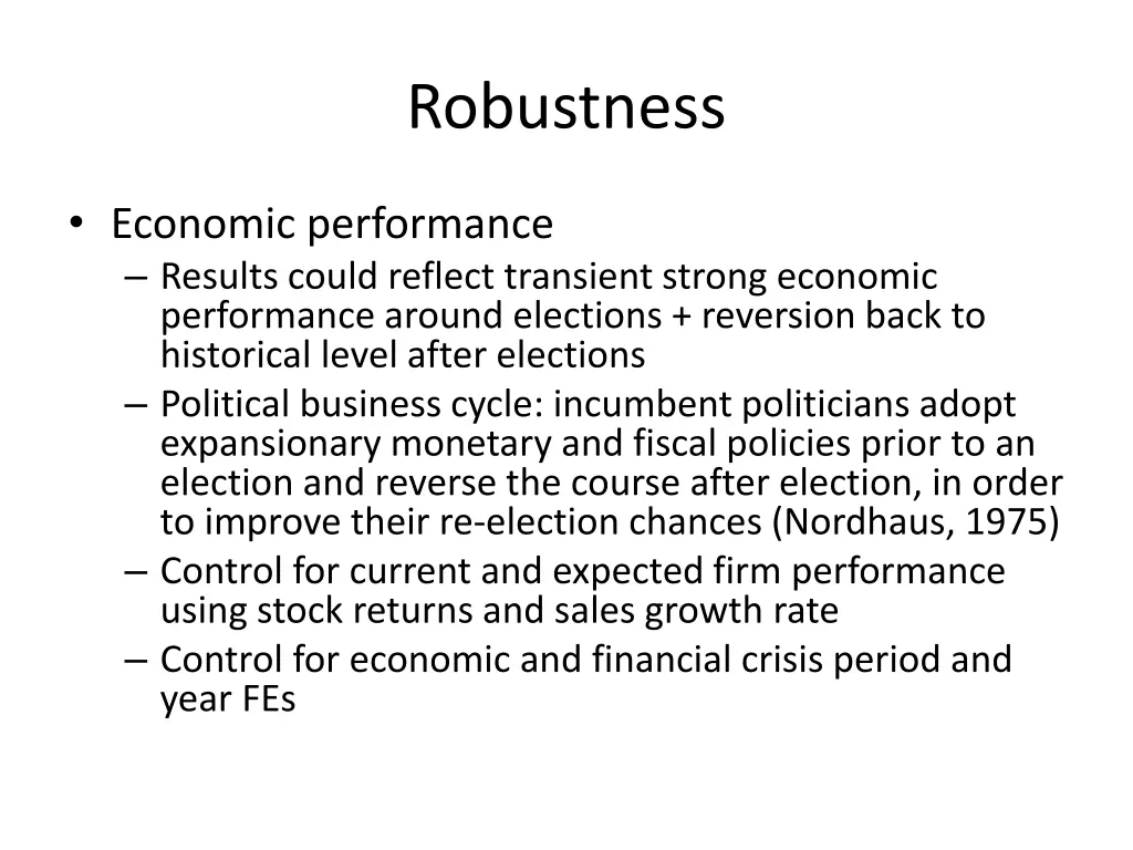 robustness