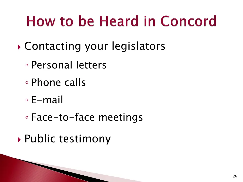contacting your legislators personal letters