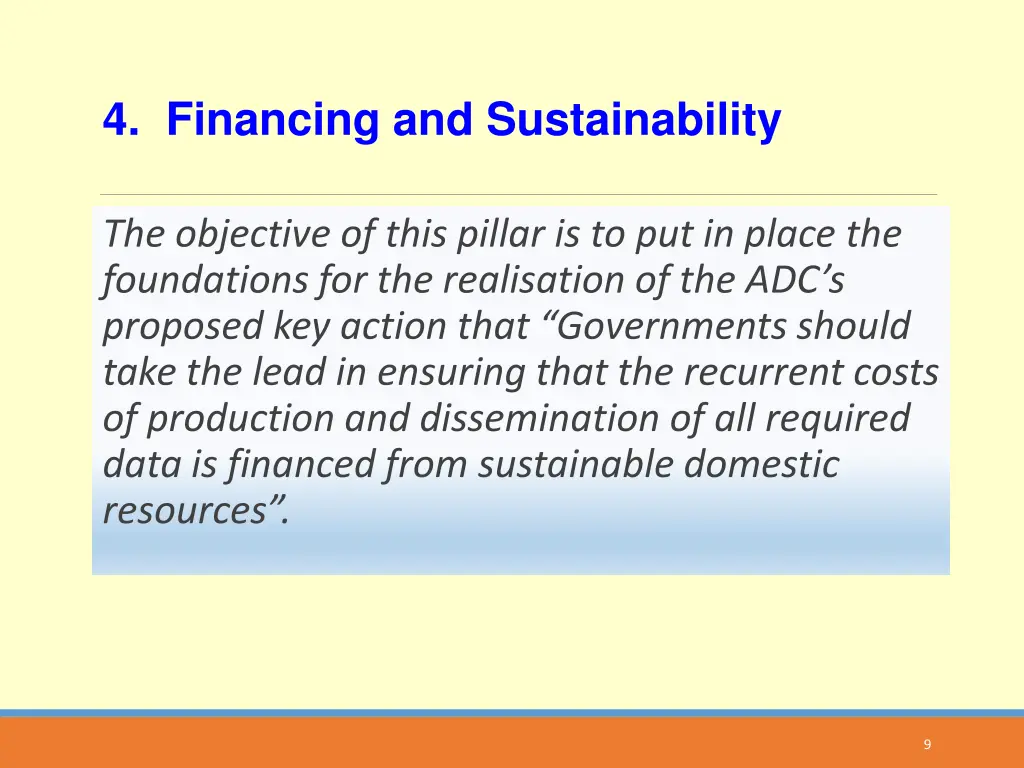4 financing and sustainability