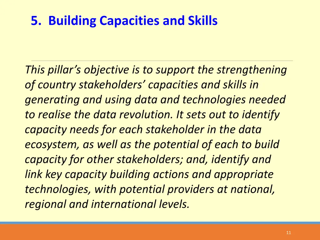 5 building capacities and skills